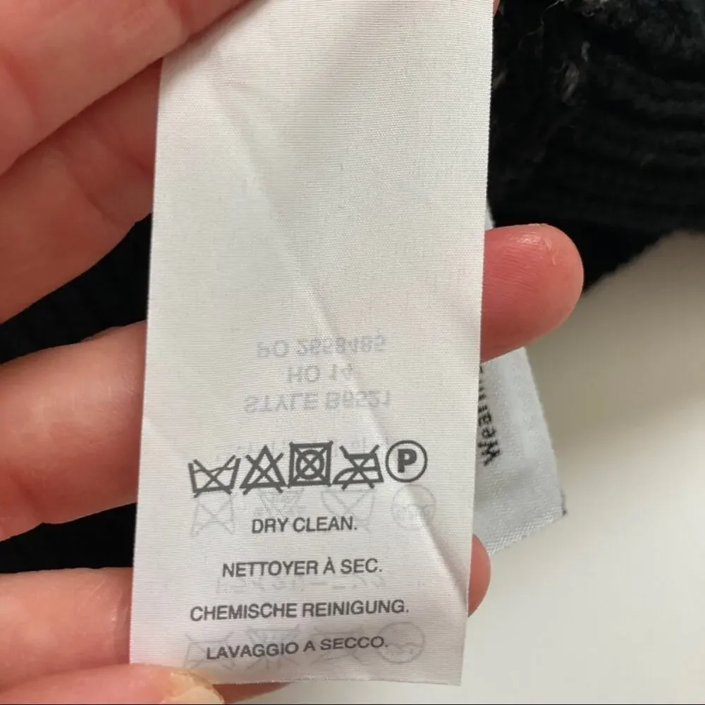 J. Crew Sweater Mix Stitch Blanket XS Black White